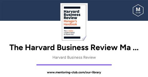 Harvard Business Review Manager's Handbook, een meesterwerk van praktische inzichten en strategische strategieën!